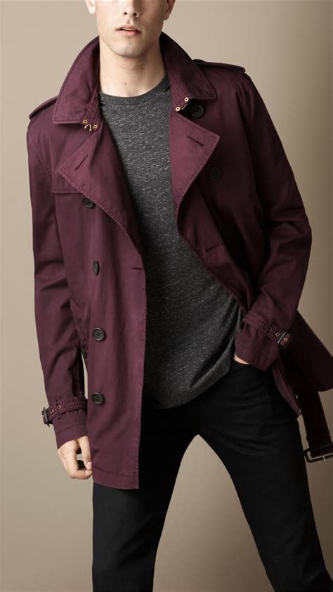 burberry mens runway trench coat zipper|Long Cotton and Leather Trench Coat in Bramble .